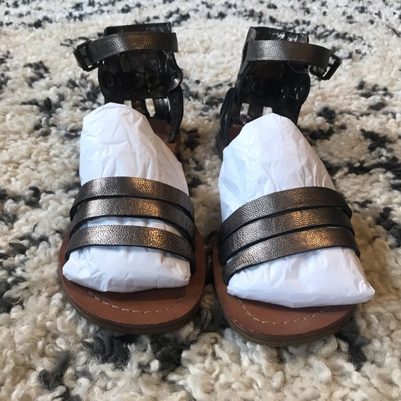 pewter gladiator sandals